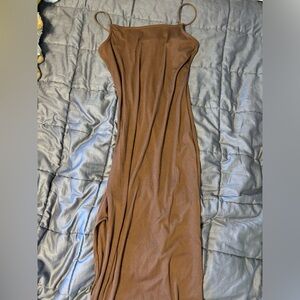 Justify, brown, body con, maxi